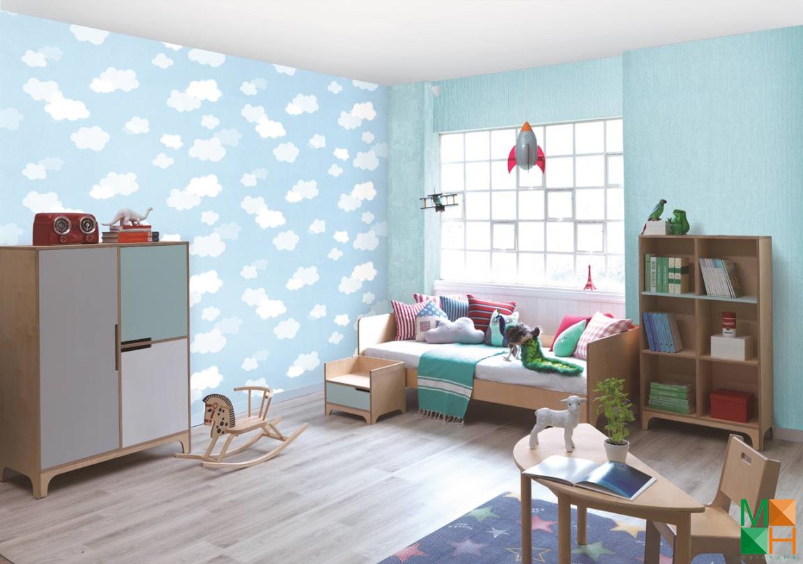  Giấy dán tường đẹp cho bé trai, bé gái hình bầu trời 7032-4