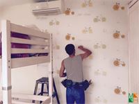 Giấy dán tường hình xe đạp đẹp cho trẻ em
