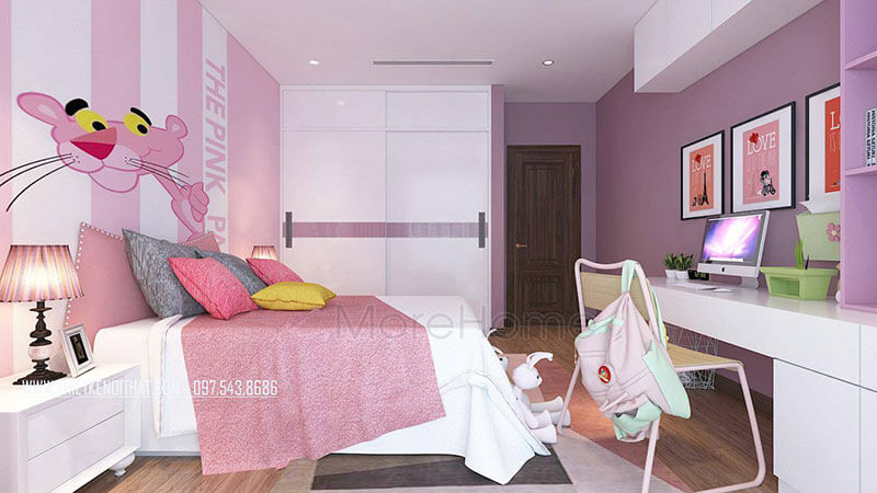 Lựa chọn giấy dán tường phòng ngủ với ý tưởng hoạt hình giúp cho sự phát triển nhự nhàng của con. Giấy dán tường trẻ em tại hải phòng