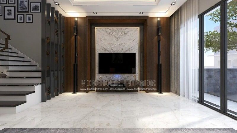 Với sự phát triển trong ngành thiết kế thi công nội thất ngày càng hiện đại, bạn có thể sở hữu ngay mẫu phòng khách ốp tường từ đá đối vân tuyệt đẹp và gỗ ốp tường theo mọi loại vân phù hợp như tại công trình bố trí nội thất biệt thự Parkcity bởi kts Morehome trong đây. Bạn có thể tham khảo chi tiết tại: thietkenoithat.com.