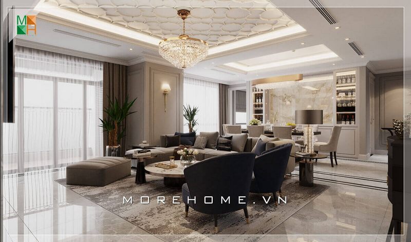 Gợi ý 17 trang trí phòng khách căn hộ ấn tượng nhất
