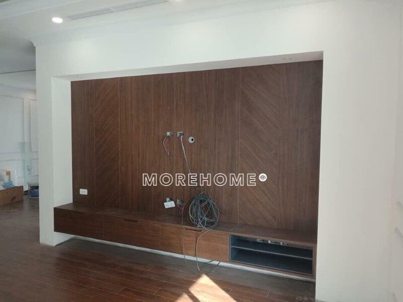 Thi công nội thất phòng khách chung cư hiện đại An Bình City tại Bắc Từ Liêm Hà Nội